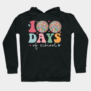 Disco Ball 100 Days Of School 100th Day Smarter Brighter Hoodie